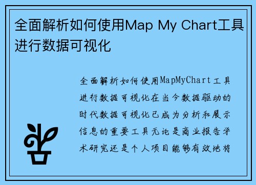 全面解析如何使用Map My Chart工具进行数据可视化